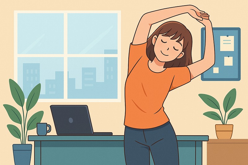 立ったままで行う筋トレで仕事中や電車通勤の肩こり・腰痛を予防する簡単習慣